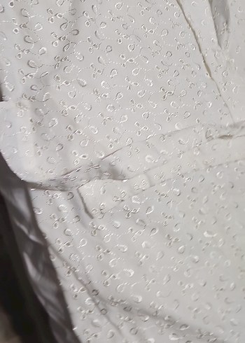 Nakışlı krem Uzun Kadın Sabahlık - Görsel 3