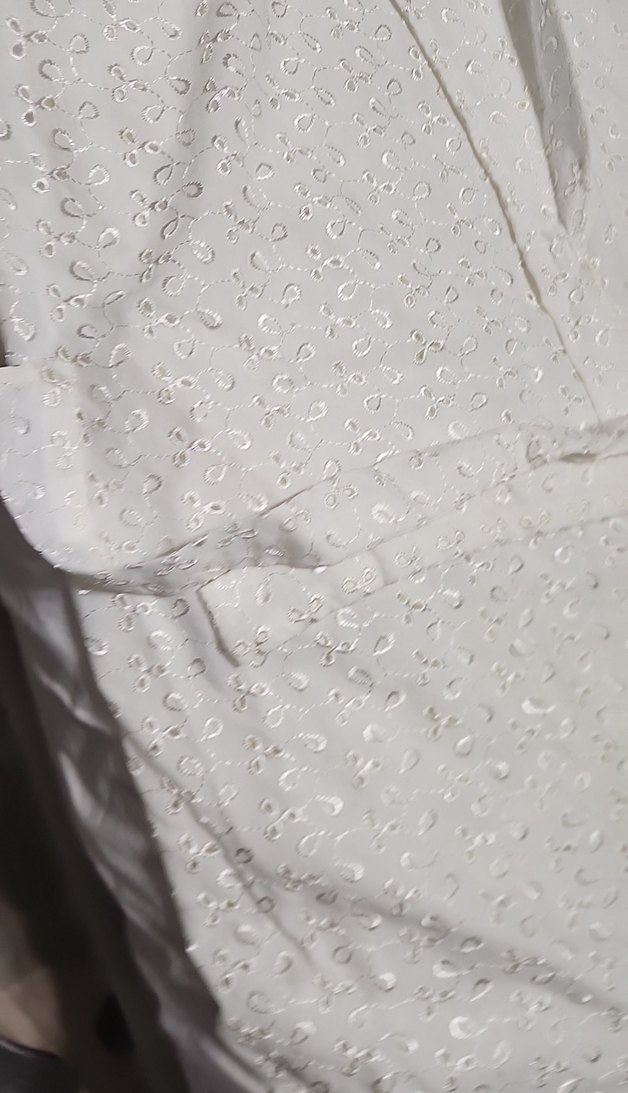 Nakışlı krem Uzun Kadın Sabahlık - Görsel 3