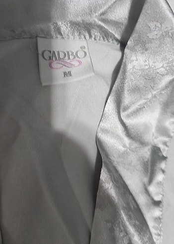 3 ' lü Gri Kısa Kollu Mini Kadın Sabahlıklı pijama takımı - Görsel 3