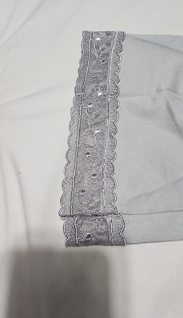 3 ' lü Gri Kısa Kollu Mini Kadın Sabahlıklı pijama takımı - Görsel 4