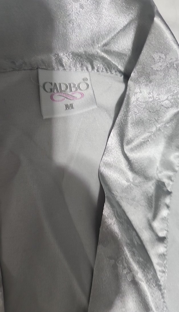 3 ' lü Gri Kısa Kollu Mini Kadın Sabahlıklı pijama takımı - Görsel 3