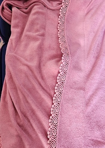Pudra Kapüşonlu Uzun Kollu Kadın sabahlık - Görsel 5