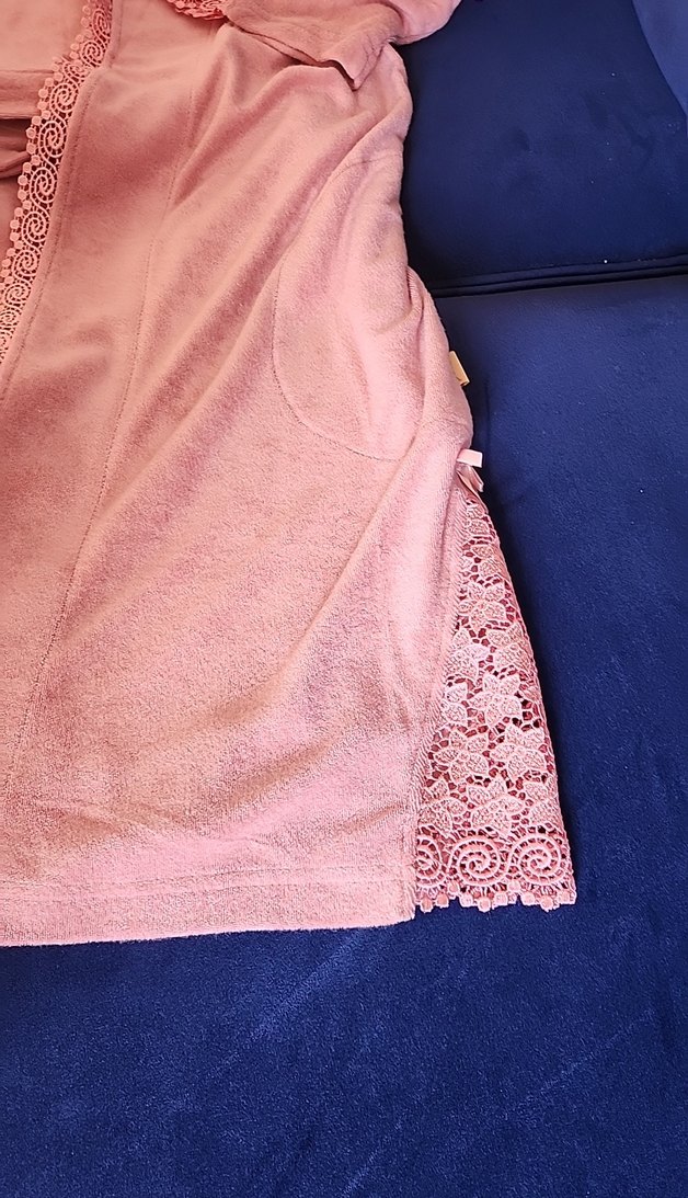 Pudra Kapüşonlu Uzun Kollu Kadın sabahlık - Görsel 4