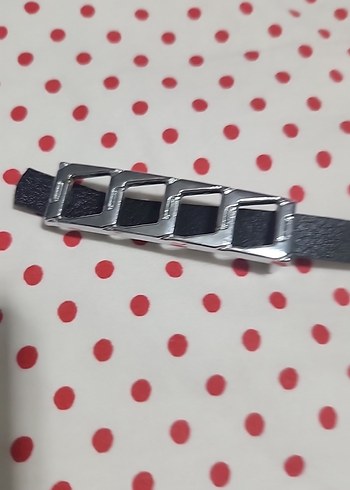 Siyah Deri Rock Punk Kadın Kemer - Görsel 2