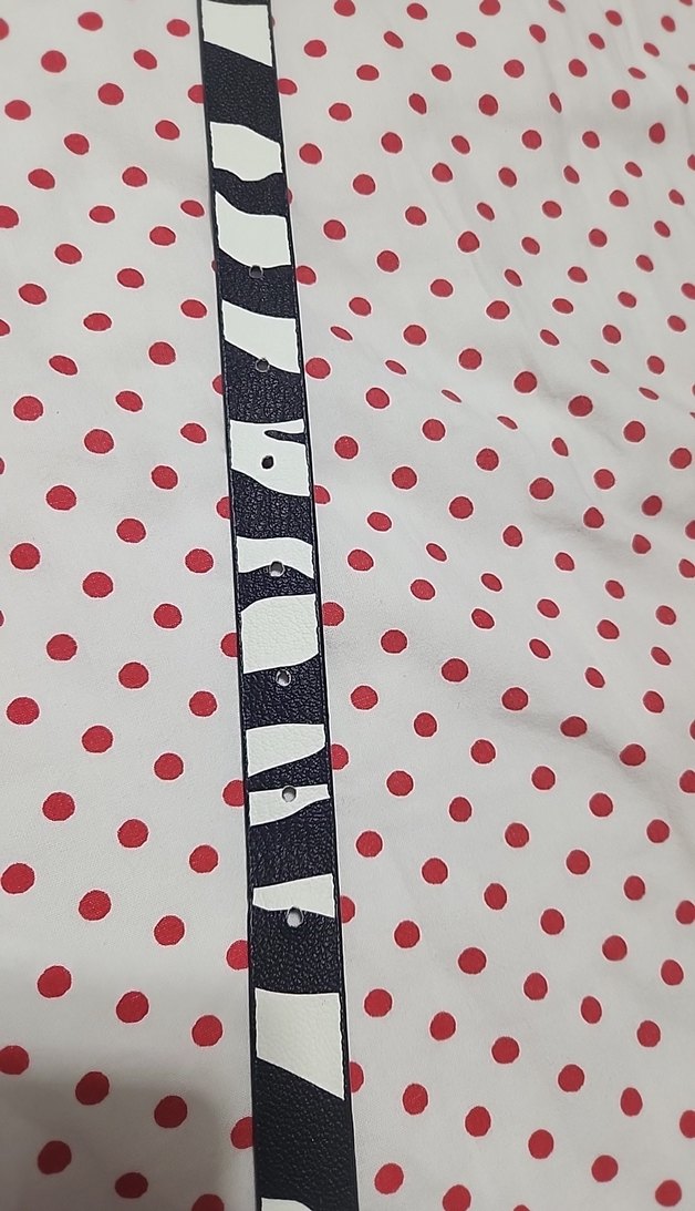 Renkli Beyaz Deri Tokalı Kadın Kemer - Görsel 2