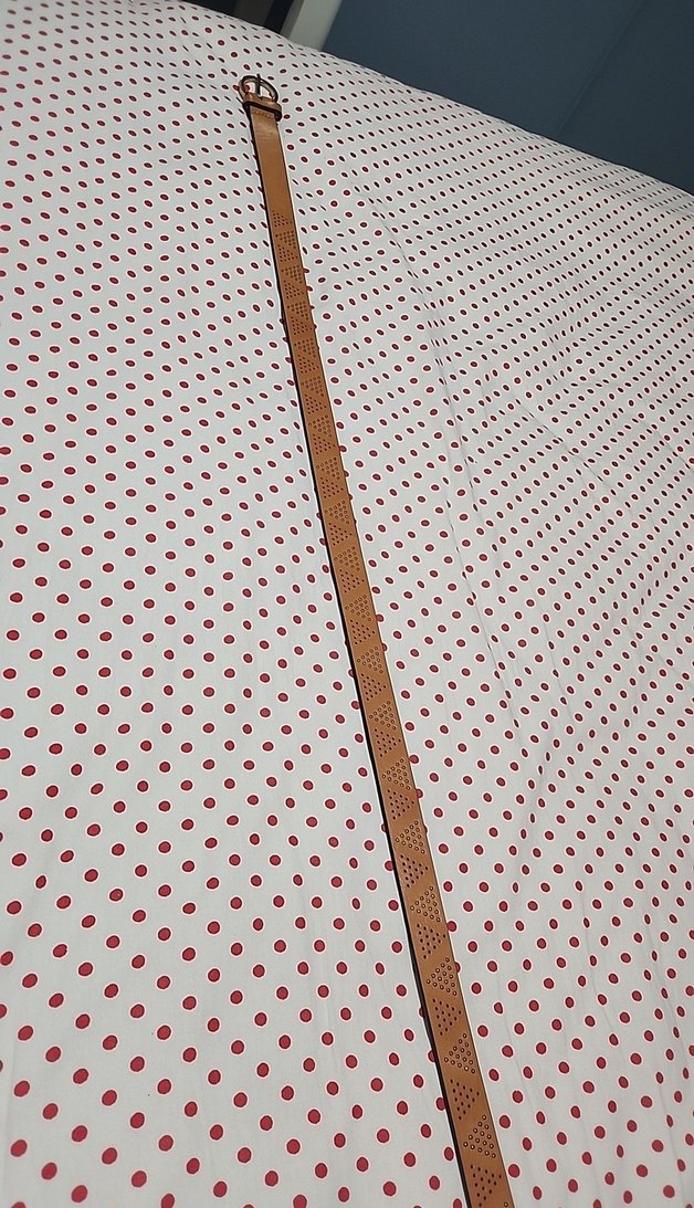 Bej Deri Tokalı Kadın Kemer - Görsel 4