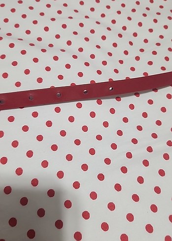 Kırmızı Deri Tokalı Kadın Kemer - Görsel 3