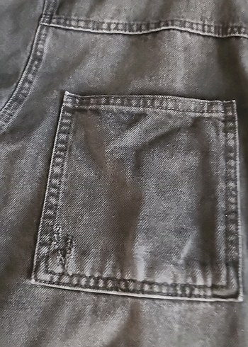 Düğmeli Siyah Kot Erkek Ceket - Görsel 9