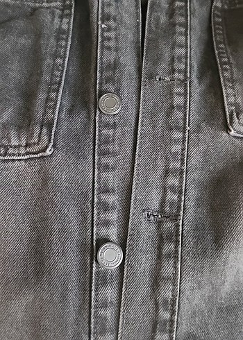 Düğmeli Siyah Kot Erkek Ceket - Görsel 8