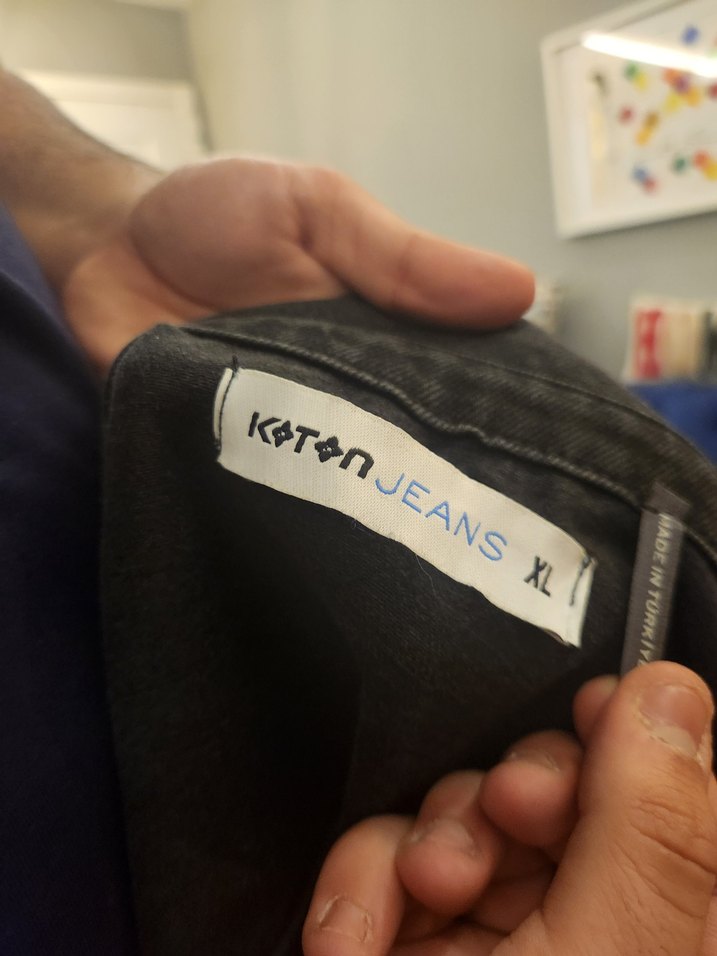 Düğmeli Siyah Kot Erkek Ceket - Görsel 4