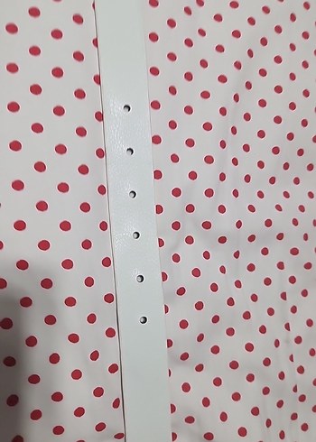 Beyaz Deri Tokalı Kadın Kemer - Görsel 3