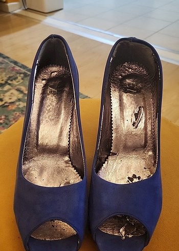 Kadın Mavi Yüksek Topuklu Stiletto - Görsel 4