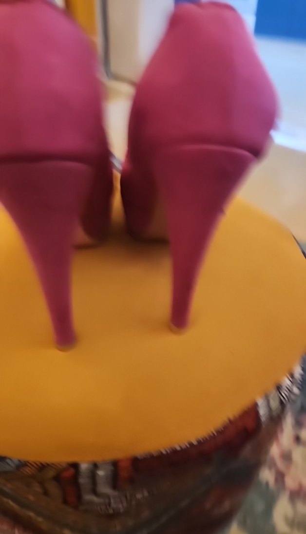 Pembe Süet Kadın Stiletto Topuklu Ayakkabı - Görsel 5