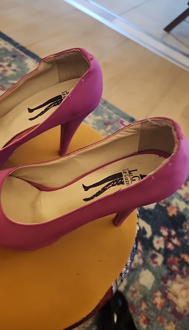 Pembe Süet Kadın Stiletto Topuklu Ayakkabı - Görsel 2