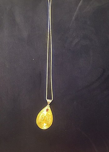 925 ayar gümüş. 
Parlak Zincir Detaylı  Bohem Kolye - Görsel 2