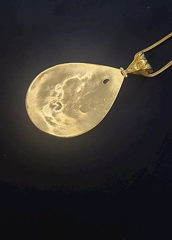 925 ayar gümüş. 
Parlak Zincir Detaylı  Bohem Kolye - Görsel 4