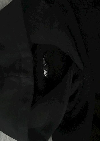 s Beden Siyah Kapüşonlu Kadın Sweatshirt