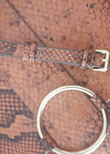 Yılan Desenli Mango çanta - Görsel 5