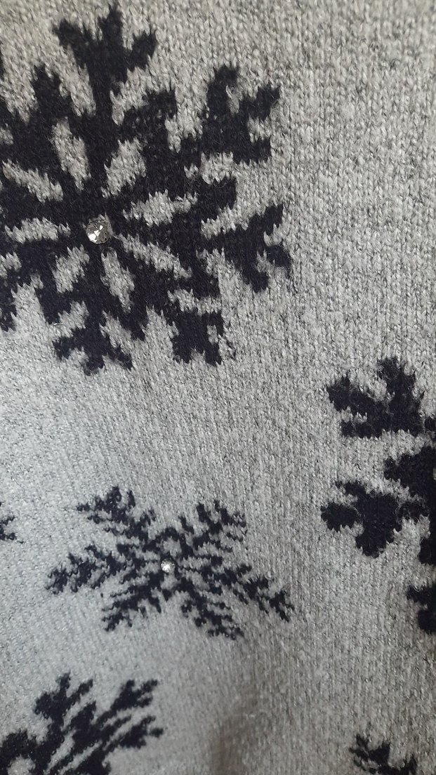 Koton Gri Nakışlı Örgü Kadın Kazak - Görsel 3