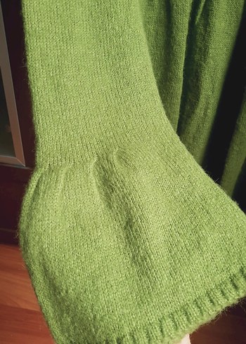 Düğmeli Yeşil Bohem Kadın Hırka - Görsel 6