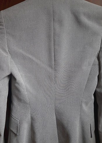 Gri Düğmeli Kadın Blazer Ceket - Görsel 6