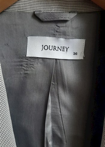 Gri Düğmeli Kadın Blazer Ceket - Görsel 5