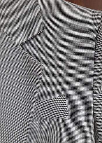 Gri Düğmeli Kadın Blazer Ceket - Görsel 2