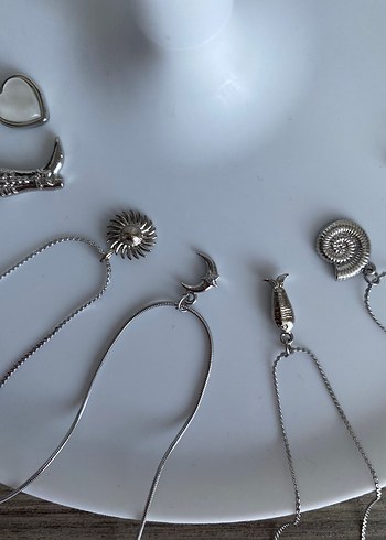 ÇELİK Gri Zincir Detaylı Midi Boy Kadın Kolye - Görsel 3