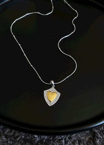 Zincir Detaylı Uzun Altın Kadın Kolye - Görsel 2