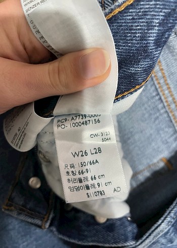 Kadın Mavi Kot Pantolon levis - Görsel 7