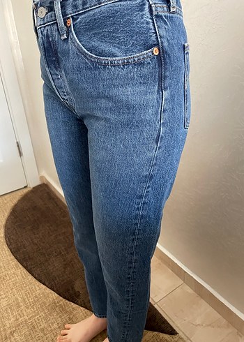 Kadın Mavi Kot Pantolon levis - Görsel 8
