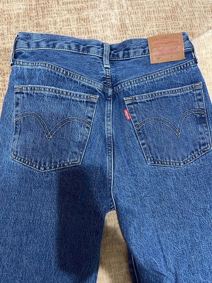 Kadın Mavi Kot Pantolon levis - Görsel 5