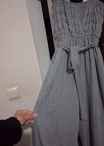 Gri Kareli Pilili tulum - Görsel 2