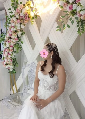 beyaz nişan elbisesi - Görsel 2