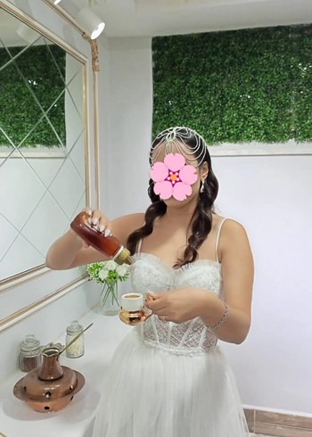 beyaz nişan elbisesi - Görsel 3