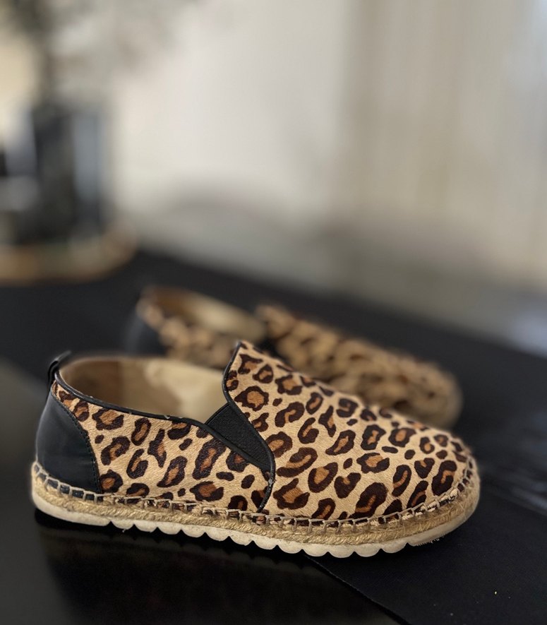 Kahverengi Leopar Desenli Kadın Espadril - Görsel 2