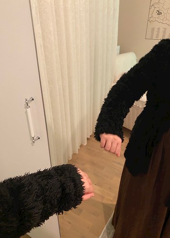 Kürk Siyah Midi Kadın - Görsel 3