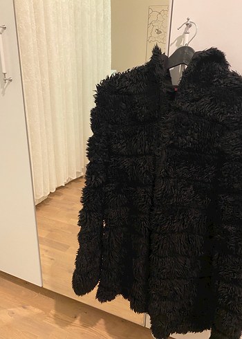 Kürk Siyah Midi Kadın - Görsel 4