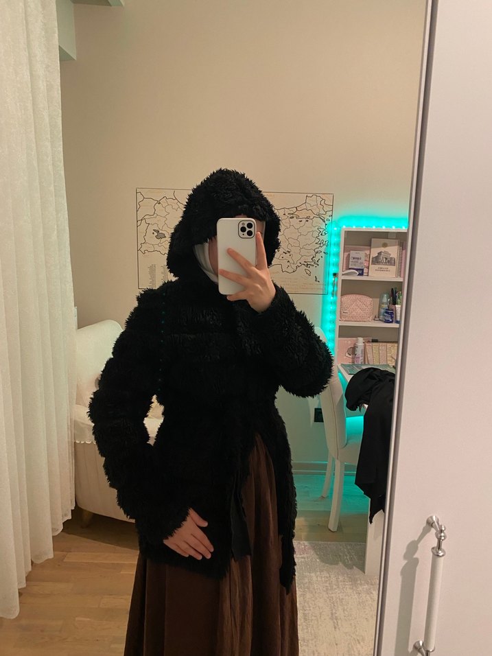 Kürk Siyah Midi Kadın - Görsel 2