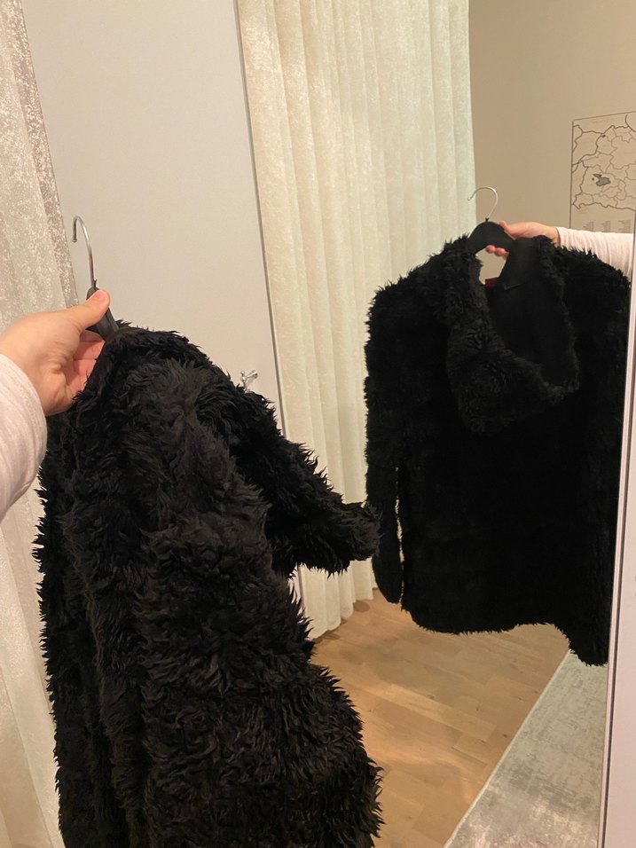 Kürk Siyah Midi Kadın - Görsel 5