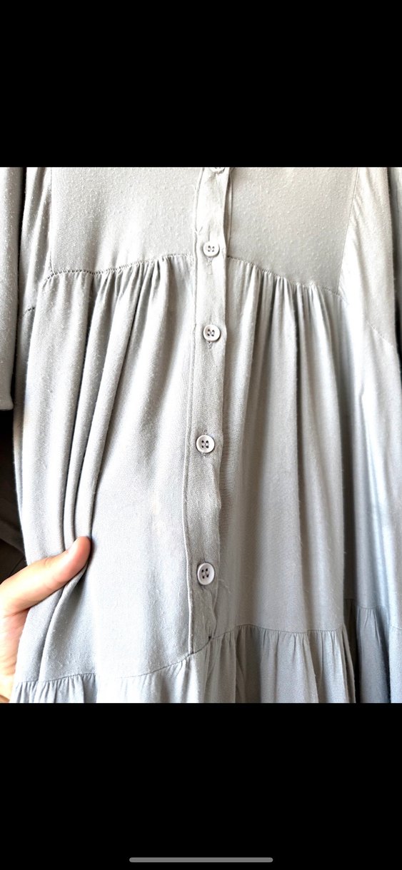 Gri Bohem Uzun Elbise - Görsel 4