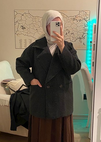 Midi Kadın Yün Kaban Astarlı - Görsel 2