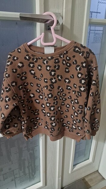 ORİJİNAL ZARA LEOPAR DESEN KIZ COCUK SWEAT