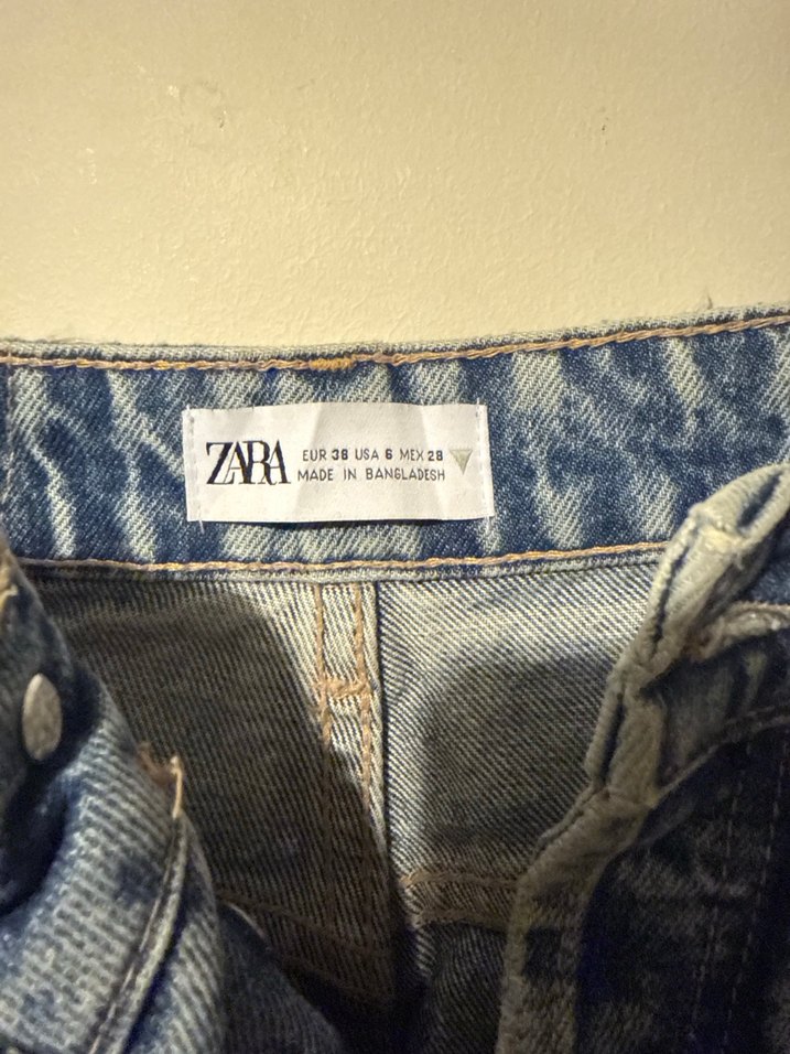 Düğmeli Midi Boy Bol Kesim Kadın Kot Pantolon - Görsel 2