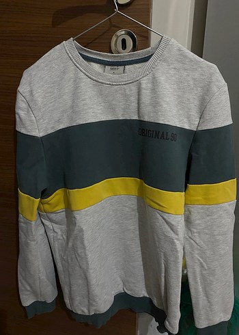 s Beden Gri Baskılı Erkek Sweatshirt