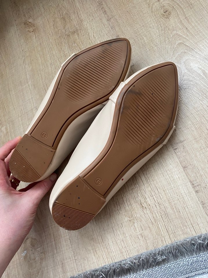 Bej Süet Tokalı Blok Topuklu Kadın Babet - Görsel 5