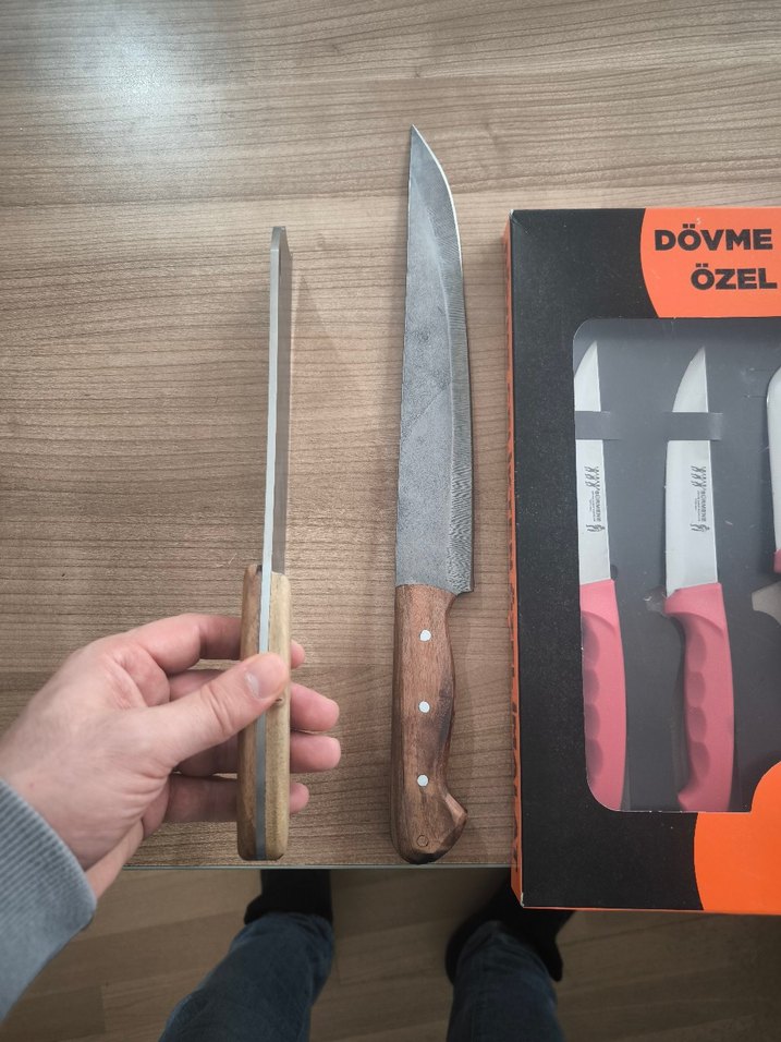 toplam 8 parça mutfak seti6 bıçak bir satır bir bileme - Görsel 3