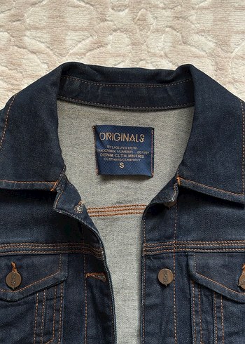 Kadın lacivet Düğmeli Denim Ceket - Görsel 3