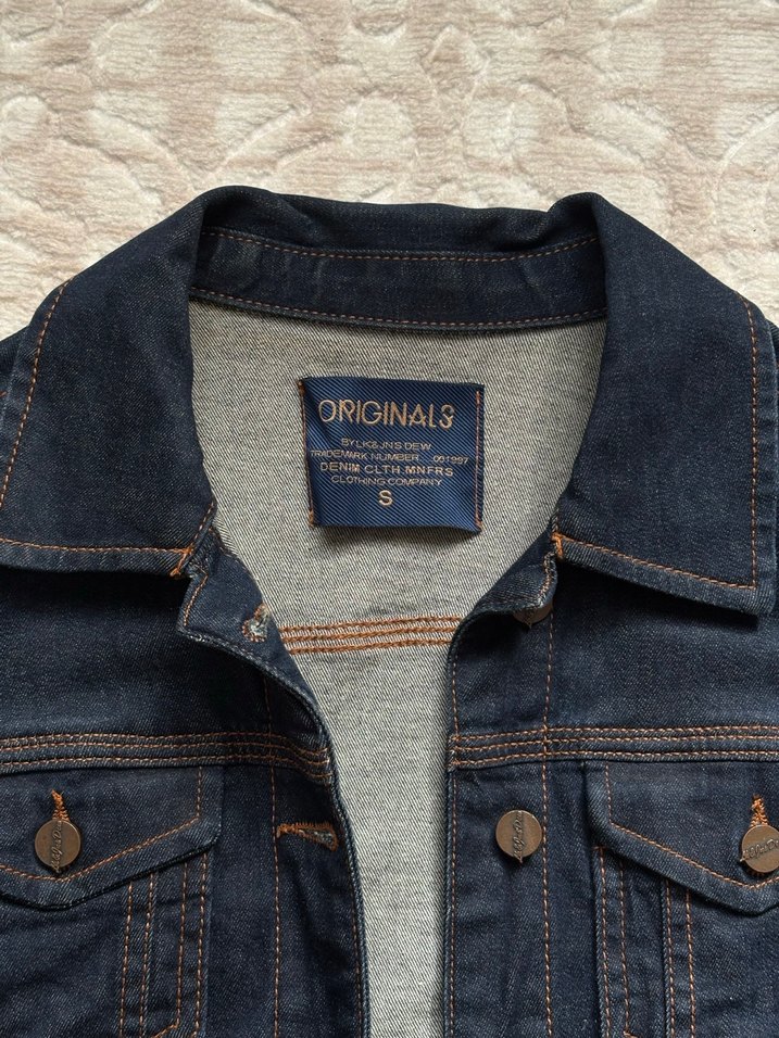 Kadın lacivet Düğmeli Denim Ceket - Görsel 3