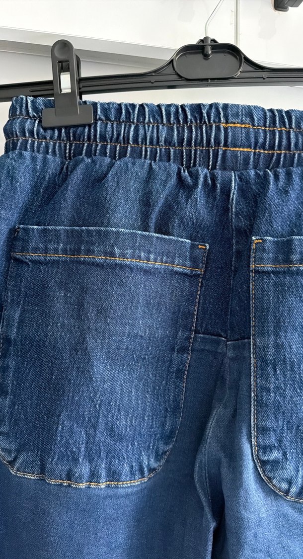 Koyu Mavi Rahat Kesim Denim Pantolon — görsel 6/7